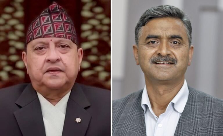 Thakur Gaire addressing Nepal's House of Representatives, demanding action against Former King Gyanendra Shah and spokesperson Dr. Phanindra Raj Pathak over a controversial condolence message.