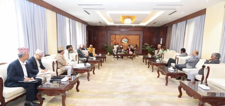Ruling coalition meeting at Nepal PM’s residence in Baluwatar