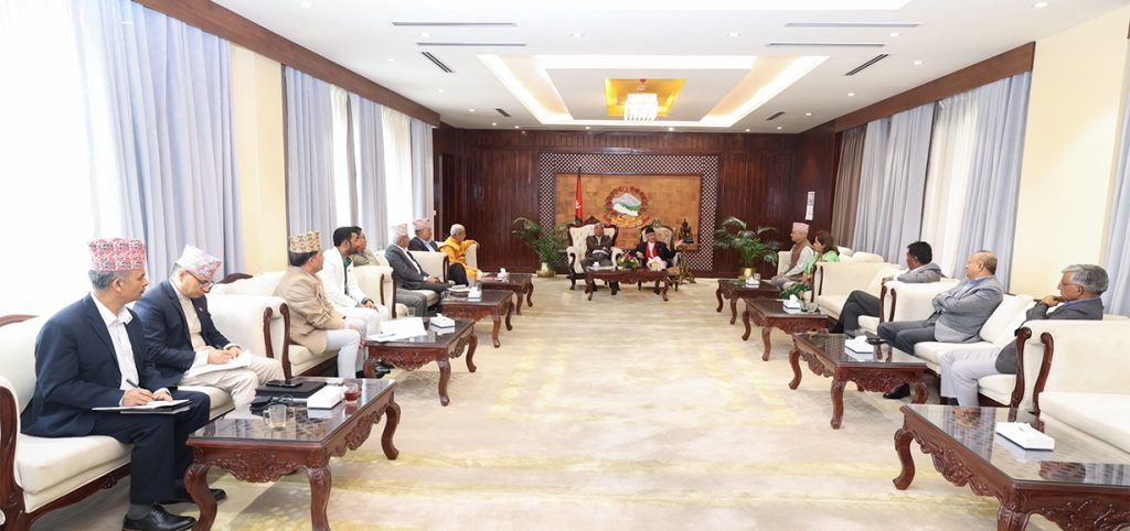 Ruling coalition meeting at Nepal PM’s residence in Baluwatar