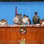 President Paudel presenting Nepal policy and program 2082/83 at Parliament
