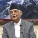 PM Oli policy defense briefing CPN-UML lawmakers. Prime Minister KP Sharma Oli addressing parliamentary party meeting